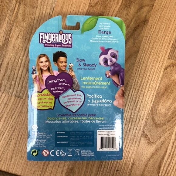 Fingerlings Baby Sloth NIB Purple Kids Interactive Toy NEW - Picture 3 of 3